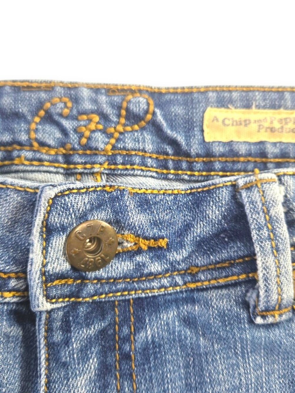 Chip & Pepper Jeans SIZE 5 Women-Junior Low Rise Flare  W28 L31 Y2K Medium Wash - Picture 11 of 16